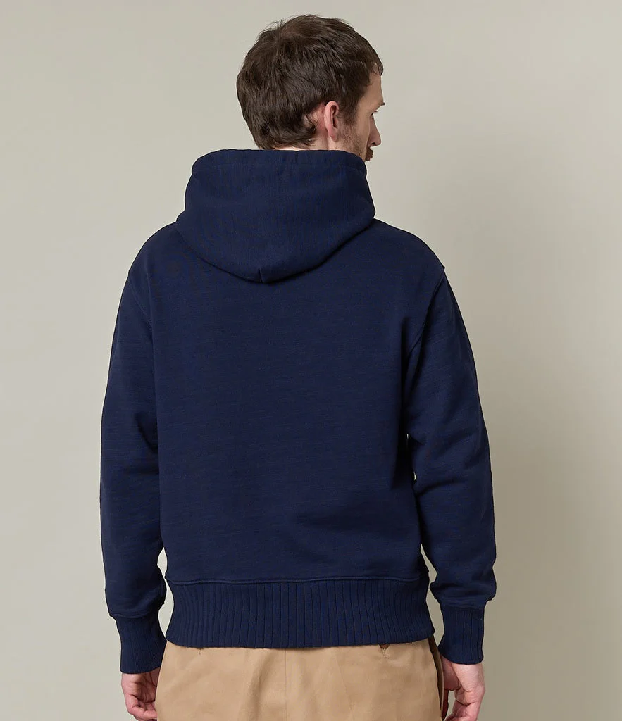 Merz Hoodie 19 Oz Relaxed Fit Dark Navy - Image 3