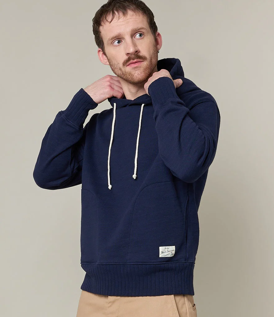 Merz Hoodie 19 Oz Relaxed Fit Dark Navy - Image 4