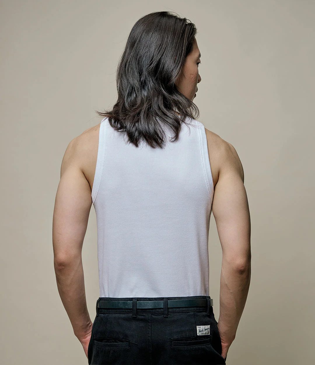 Merz Iconic Ribbed Cotton Tank Top - White - Image 3