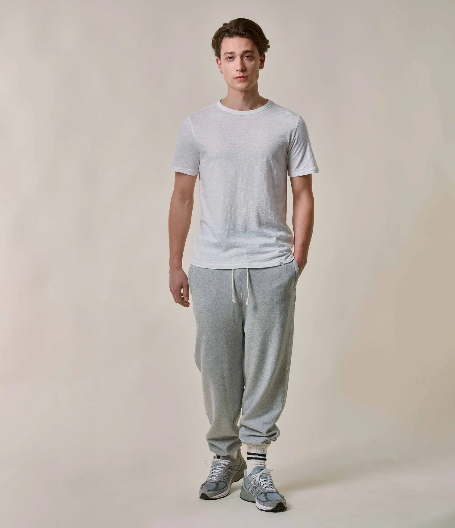 Merz Slub Pima Cotton T-Shirt - White - Image 4