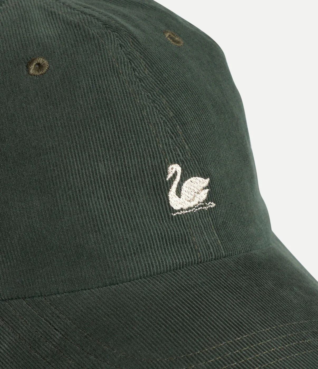 Merz Swan Logo Cap, Light Corduroy -  forest - Image 3