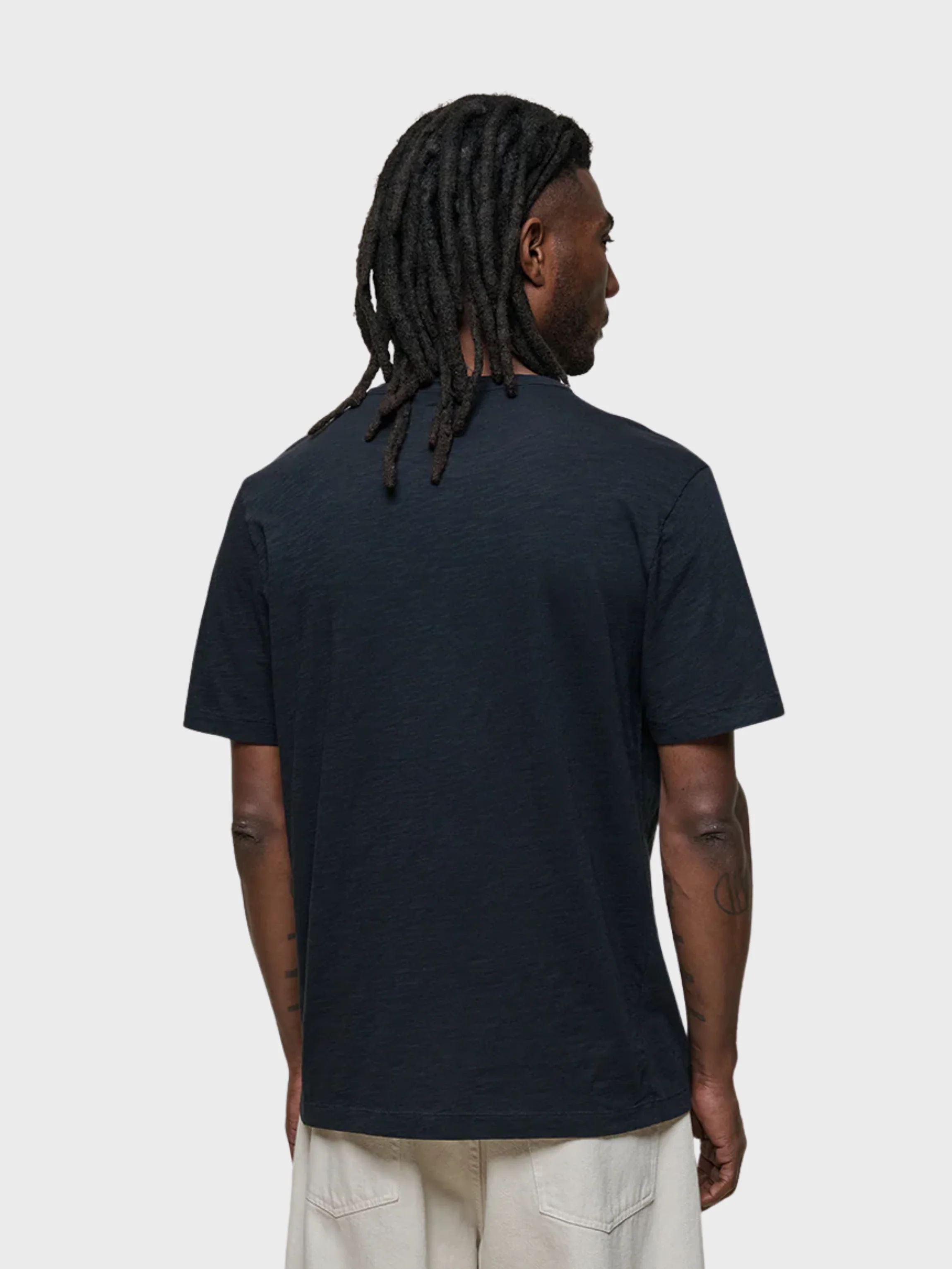 Merz Unisex T-Shirt, Pima Slub Cotton - deep black - Image 3
