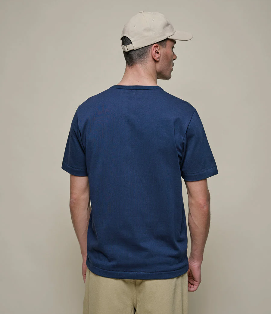 Merz Vintage Machine Refined Classic Fit T-Shirt - Ink Blue - Image 3