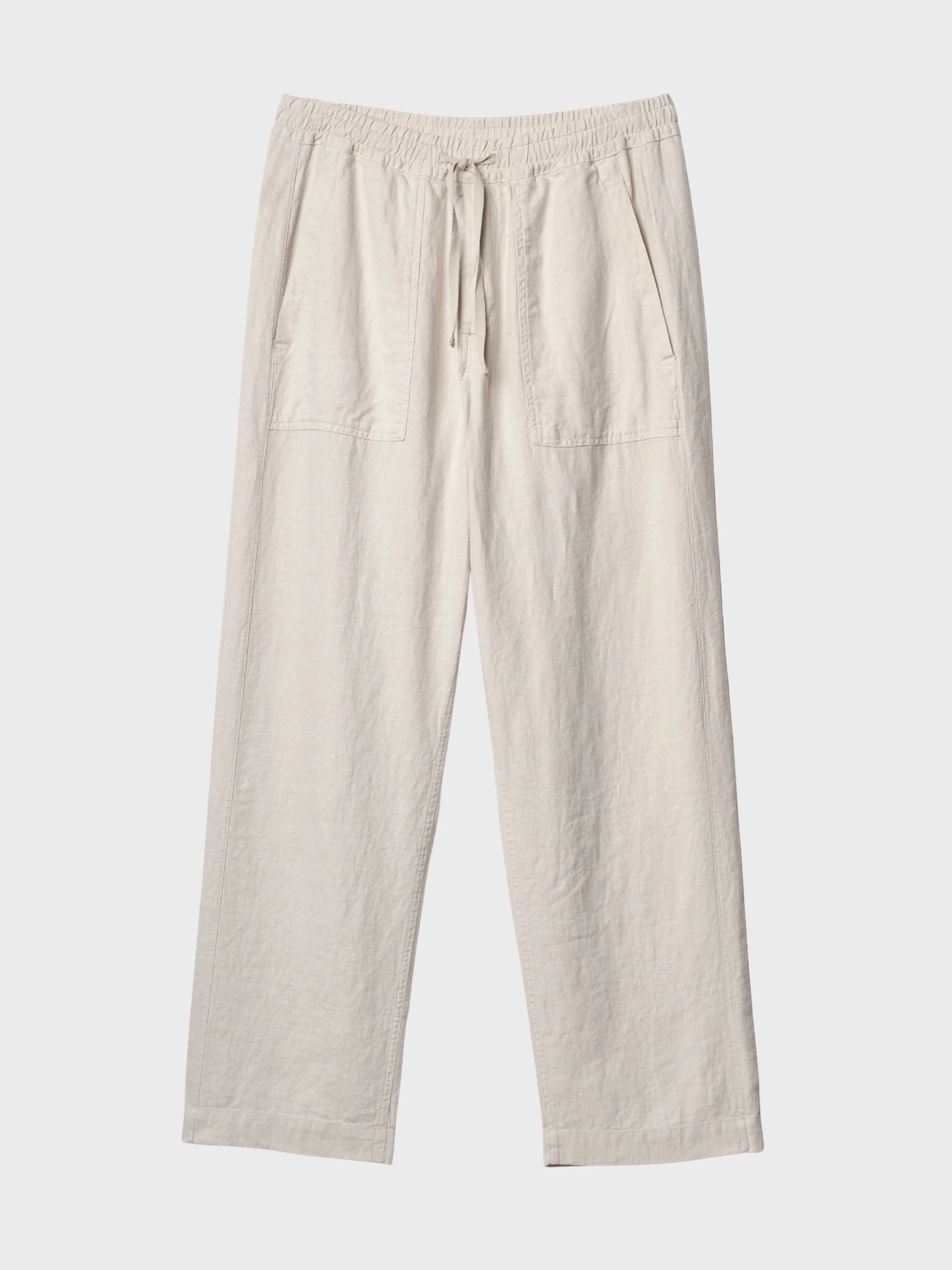 Merz Workers Linen Drawstring Pants - Light Stone - Image 2
