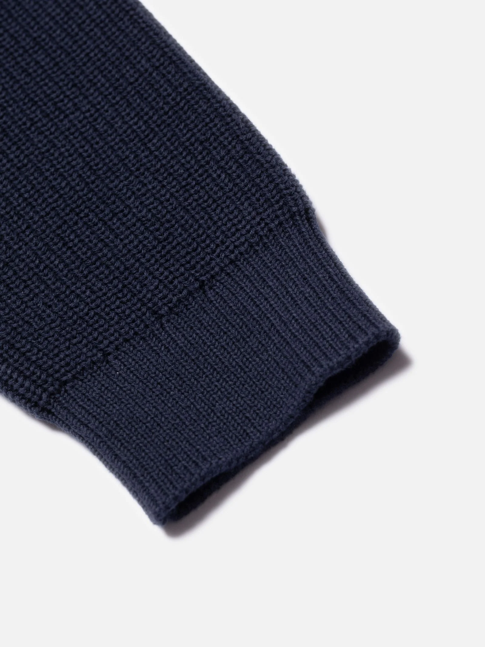 Nudie- August Rib Cotton Sweater Navy - Image 4