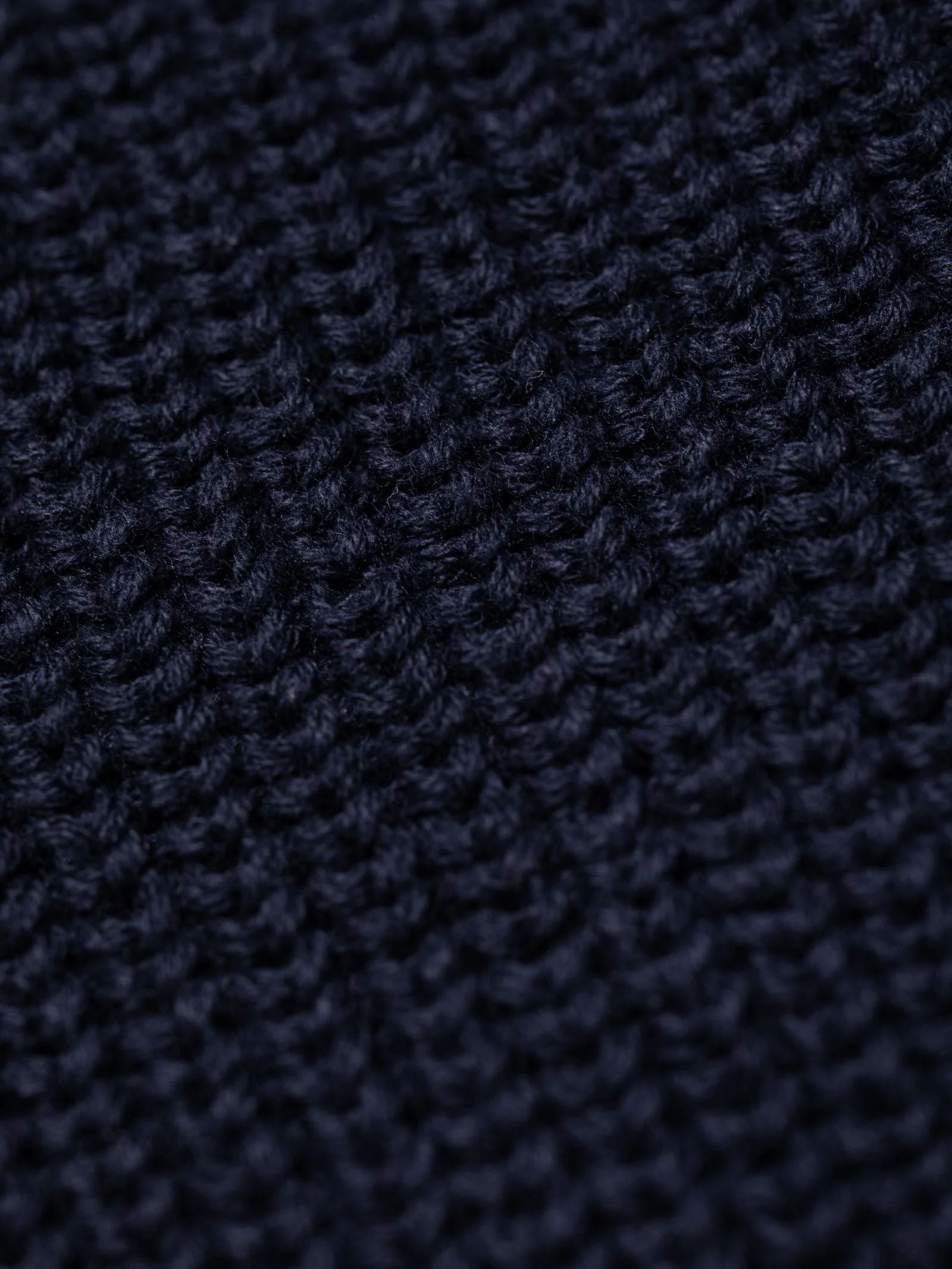 Nudie- August Rib Cotton Sweater Navy - Image 5