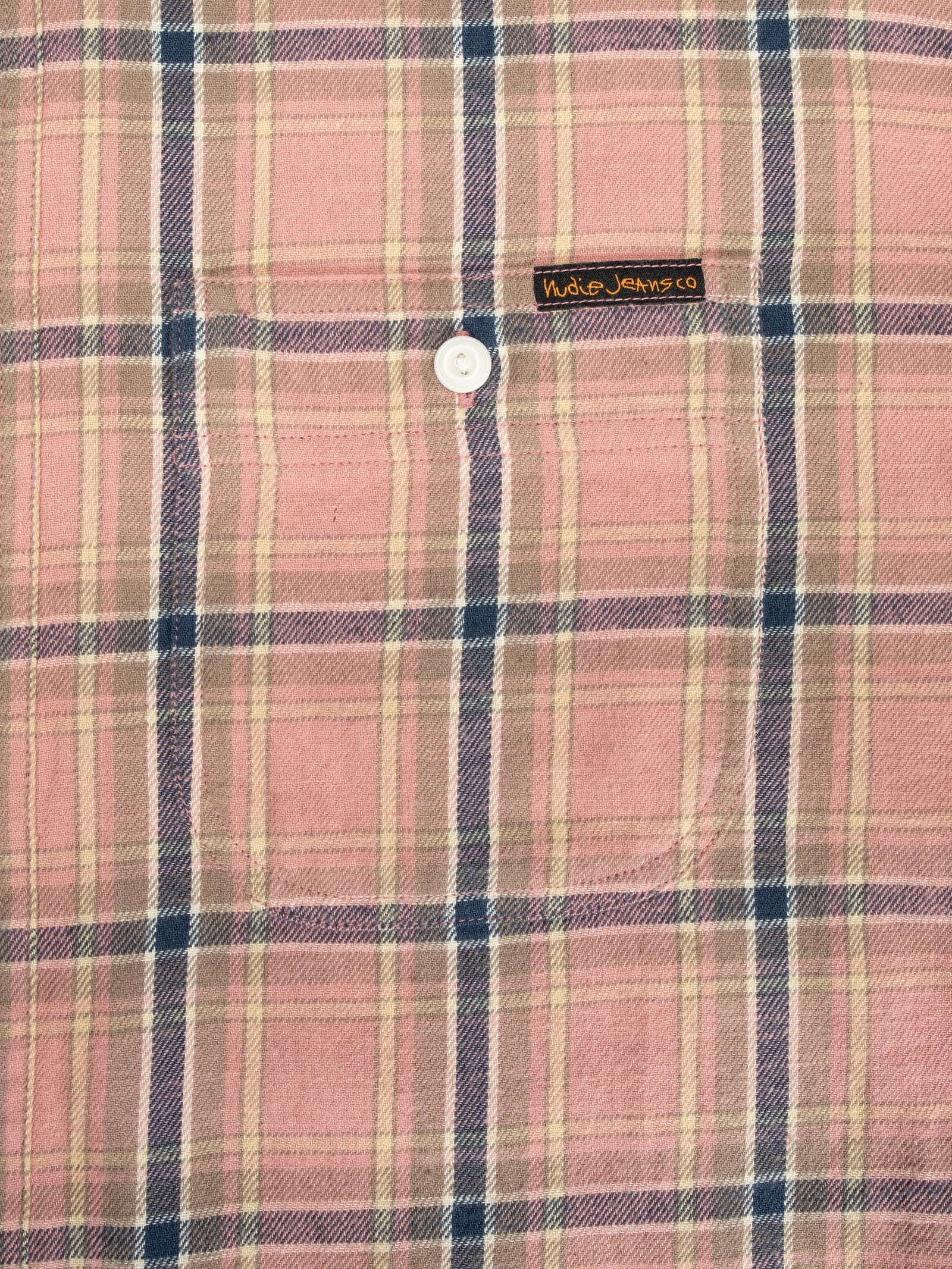 Nudie Julian Worker Shirt Checked Pink - Image 3