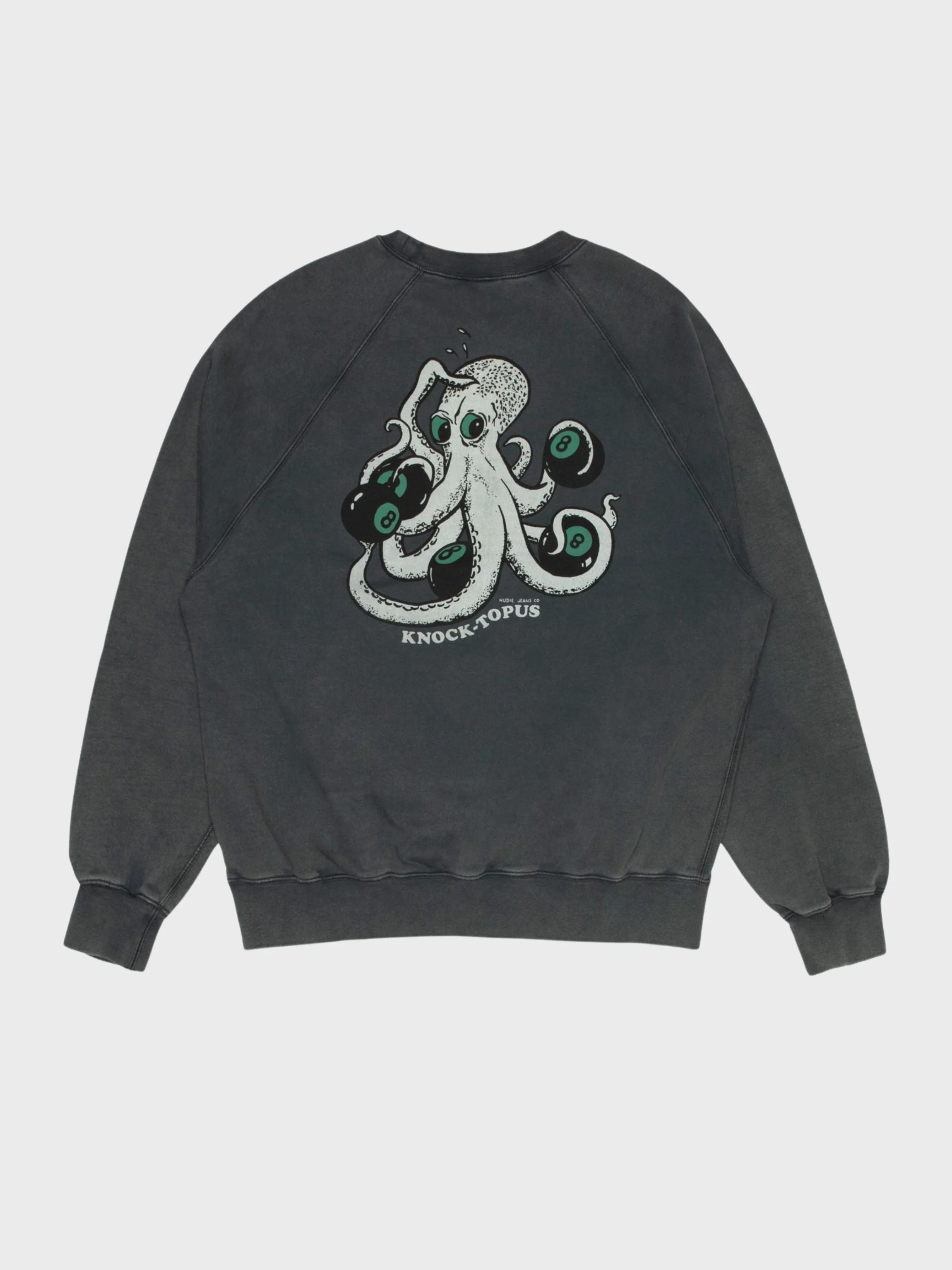 Nudie Palle Sweatshirt Knock-Topus Antracite - Image 2