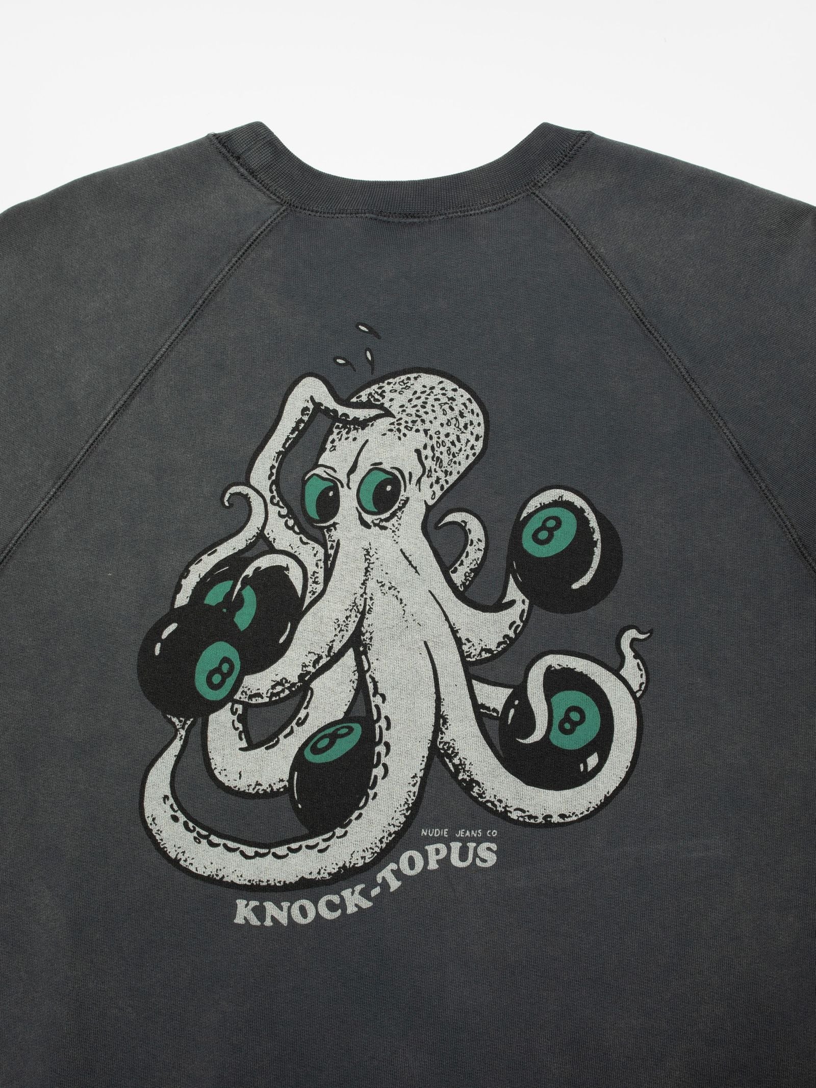 Nudie Palle Sweatshirt Knock-Topus Antracite - Image 4