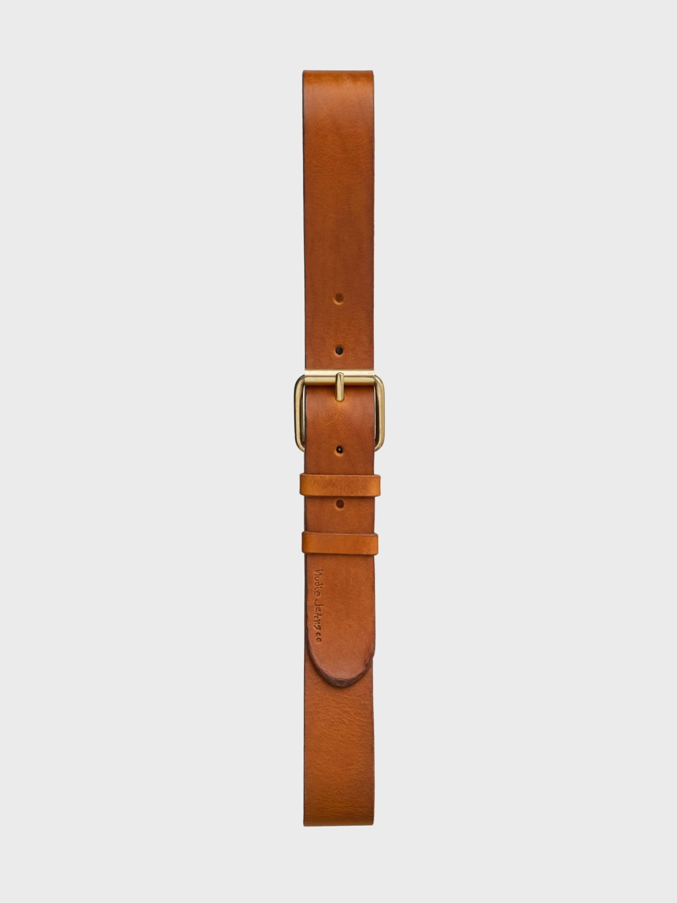 Nudie Pedersson Leather Belt Toffee Brown