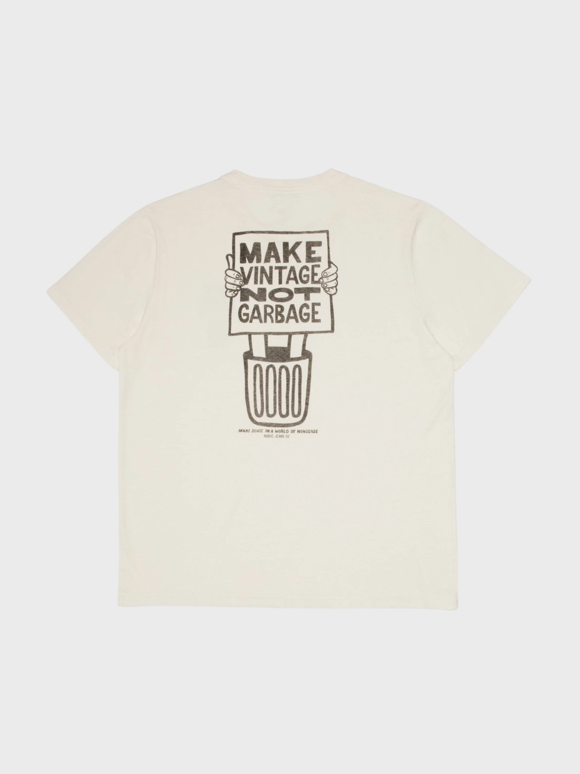 Nudie Roy Garbage T-Shirt Chalk White - Image 2