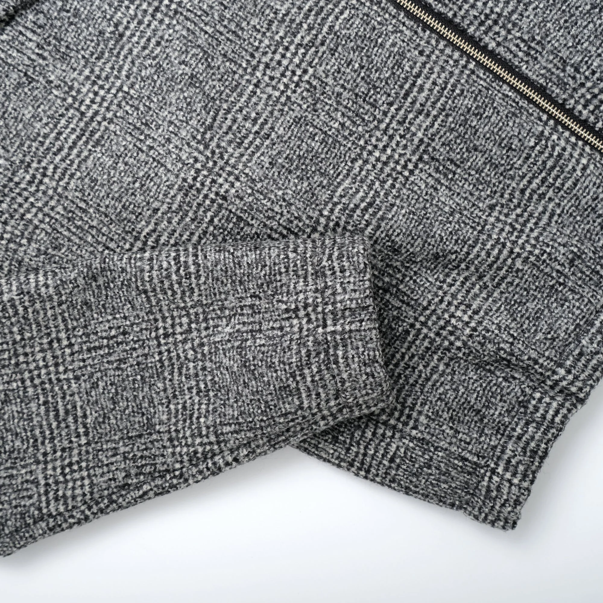 Outclass Bouclé Coach Jacket - Black/White - Image 4