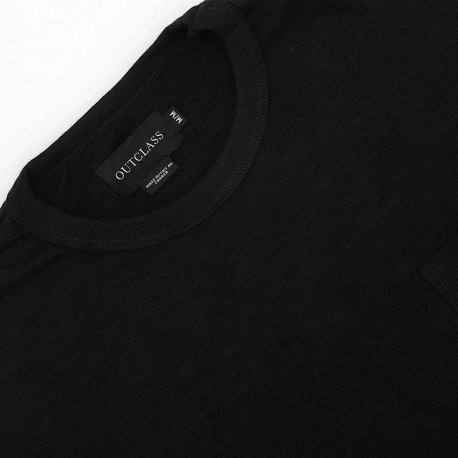 Outclass Double Slub Long Sleeve Pocket T-Shirt - Black - Image 4