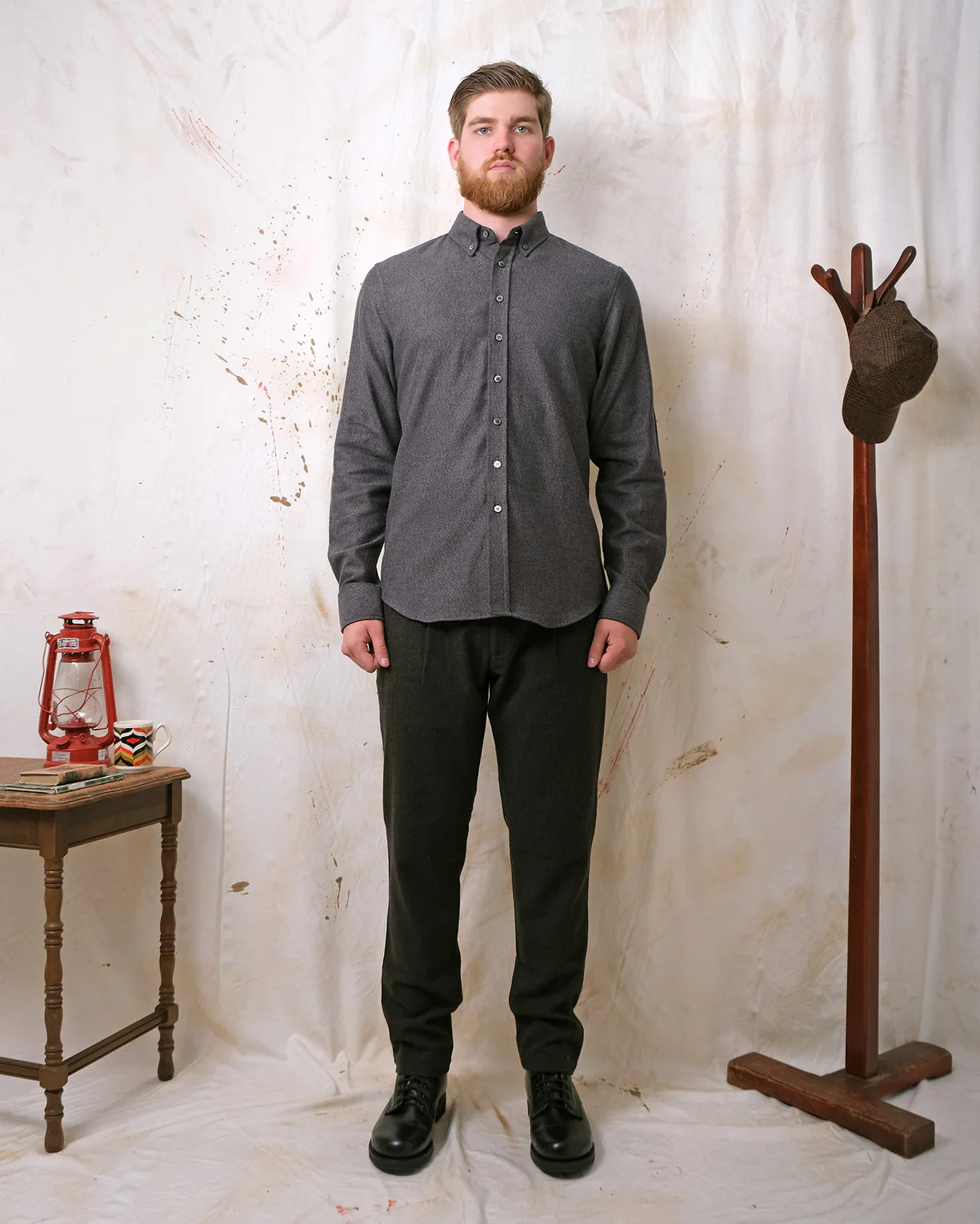 Outclass Flannel Classic Shirt - Grey Twill - Image 3