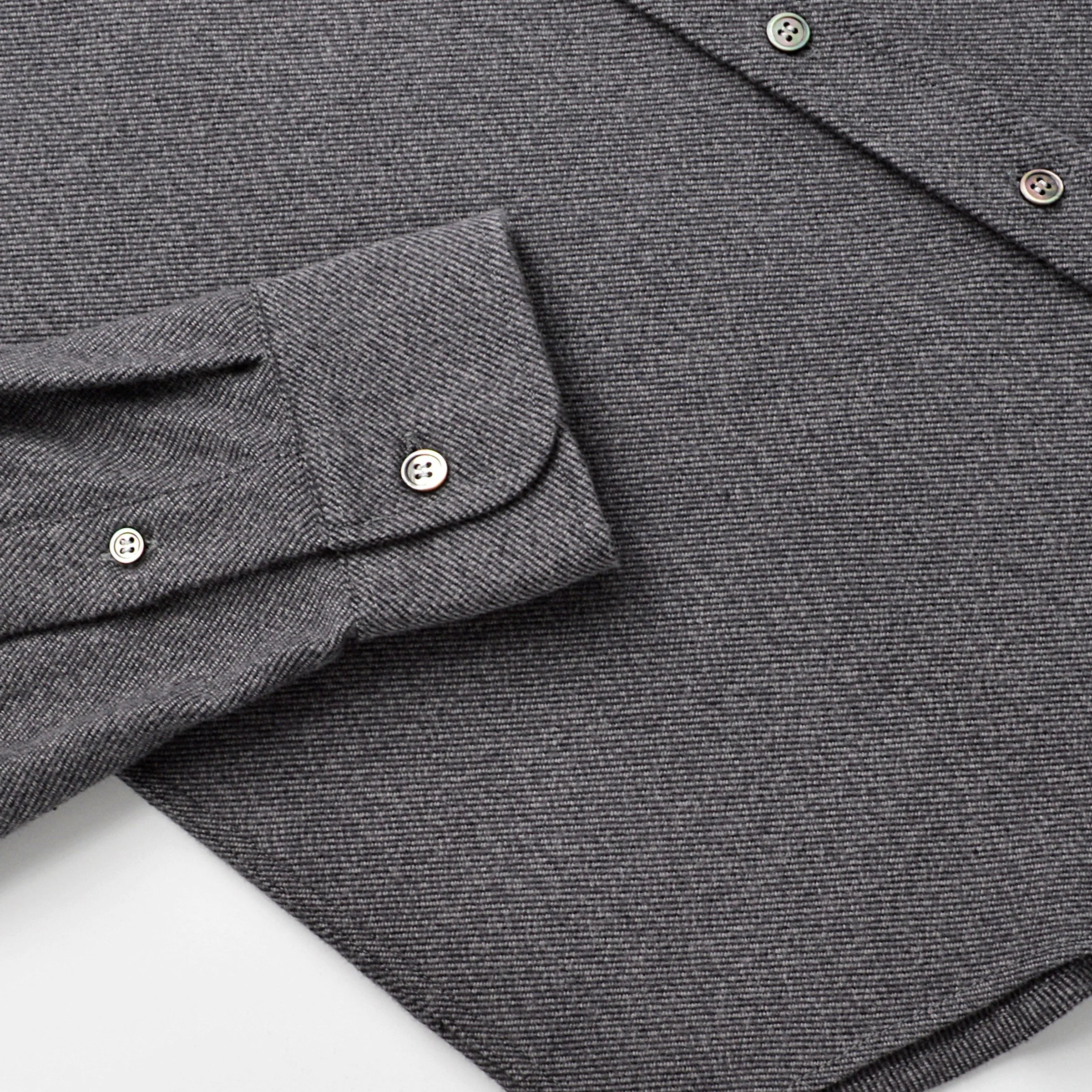 Outclass Flannel Classic Shirt - Grey Twill - Image 5