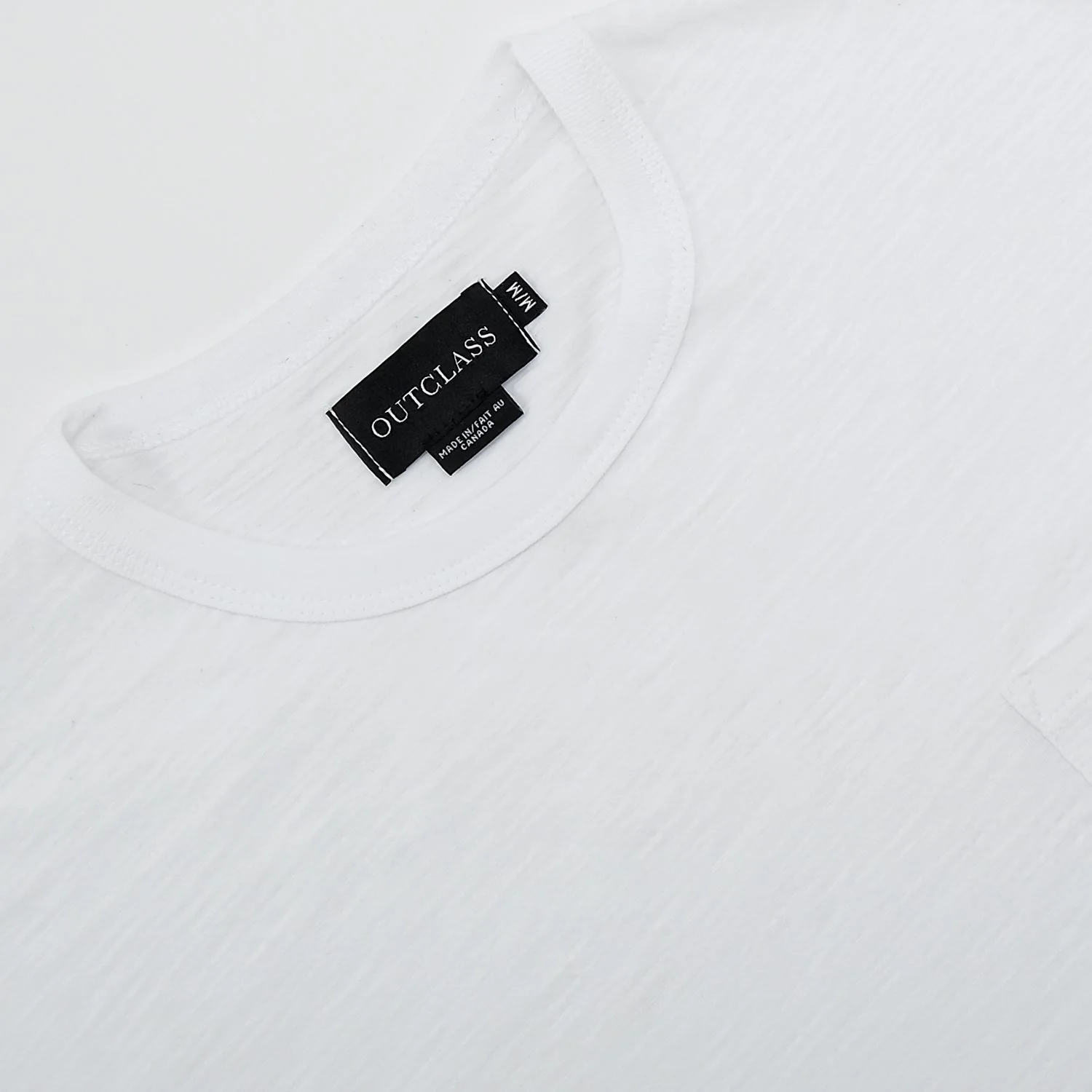 Outclass Slub Pocket T-Shirt White - Image 3