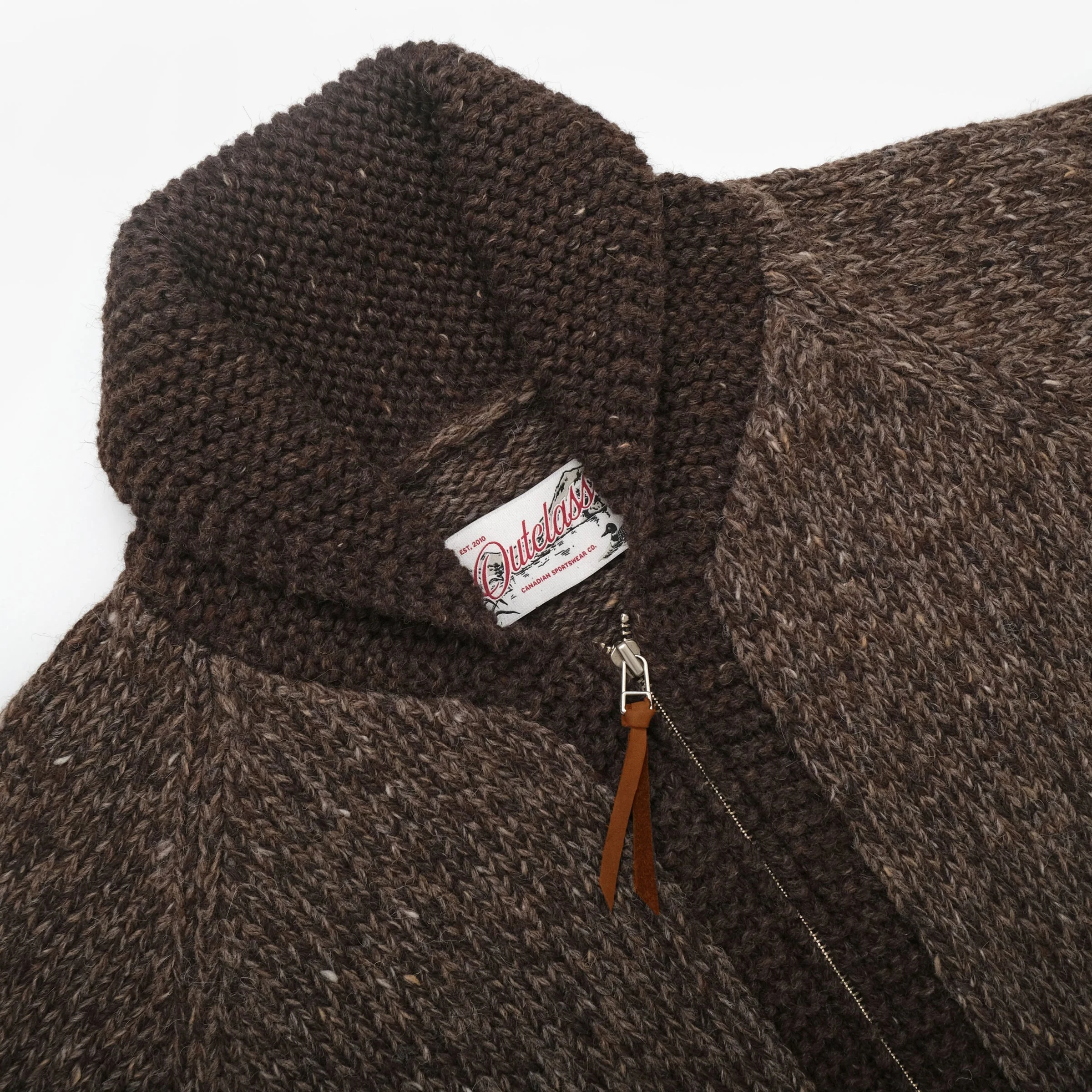 Outclass Zip Cardigan - Brown Marl - Image 5