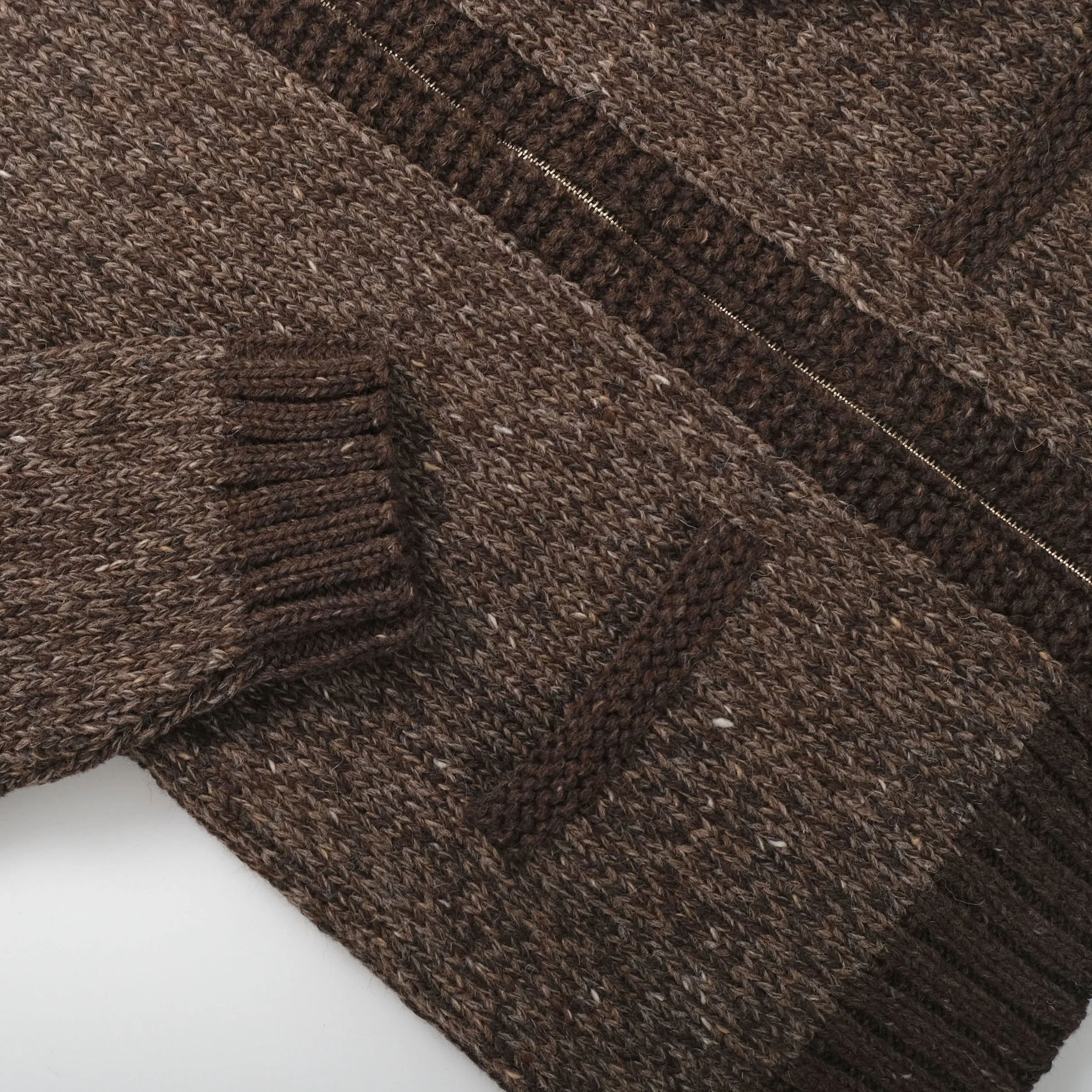 Outclass Zip Cardigan - Brown Marl - Image 6