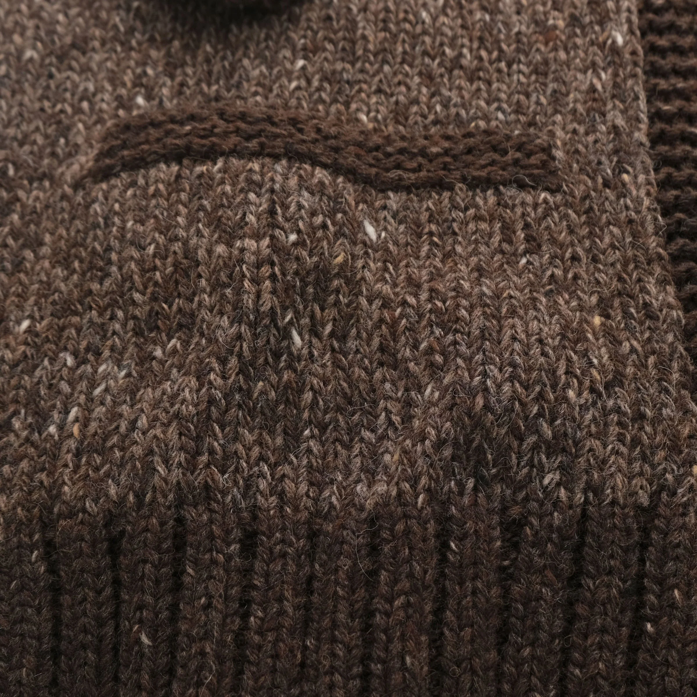 Outclass Zip Cardigan - Brown Marl - Image 7