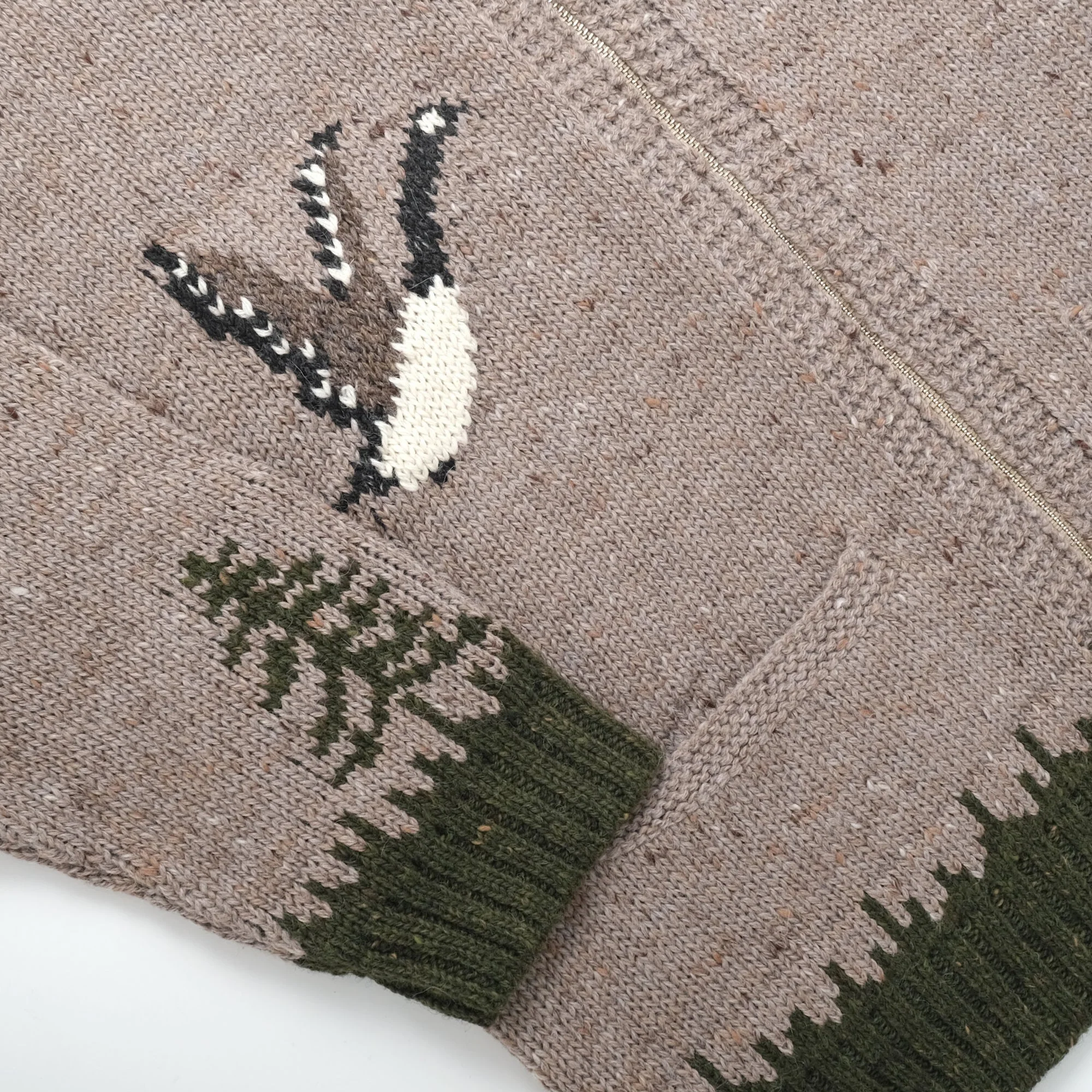 Outclass Zip Cardigan - Goose Motif - Image 7