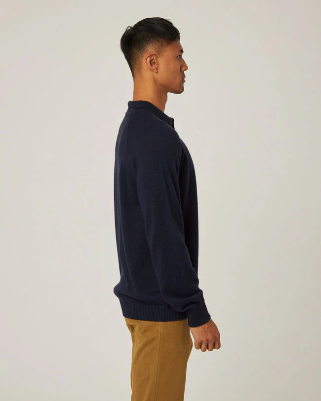 Peregrine Beauford Polo Shirt - Navy - Image 5