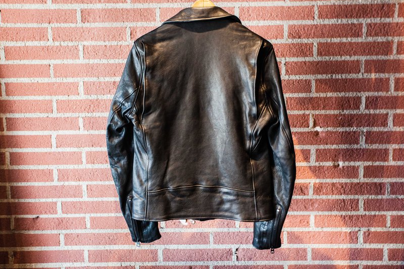 Schott Perfecto Raven Lambskin Leather Jacket Black - Image 5