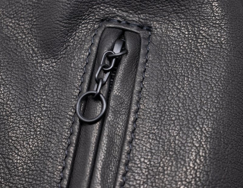 Schott Perfecto Cafe Racer Leather Jacket Black - Image 5
