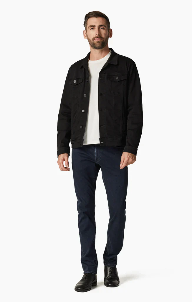 34 Heritage - Travis Black Brushed Denim - Image 3