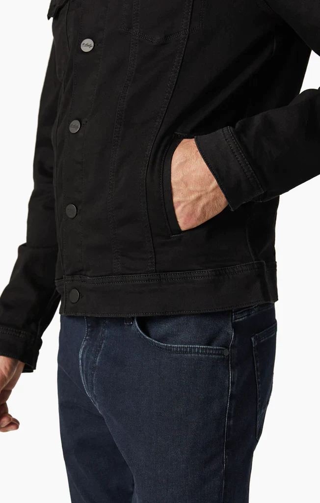 34 Heritage - Travis Black Brushed Denim - Image 4