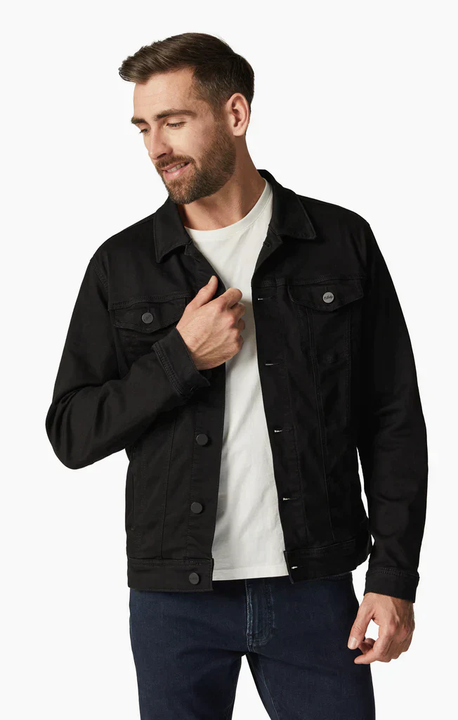 34 Heritage - Travis Black Brushed Denim - Image 5